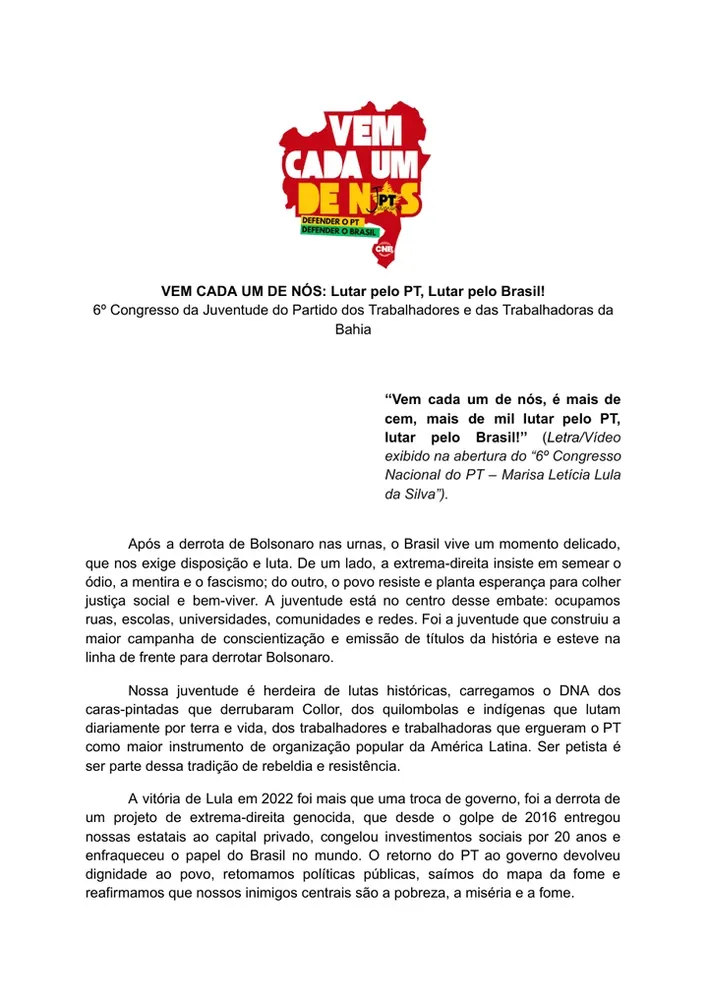 Capa da tese Vem Cada Um de Nós